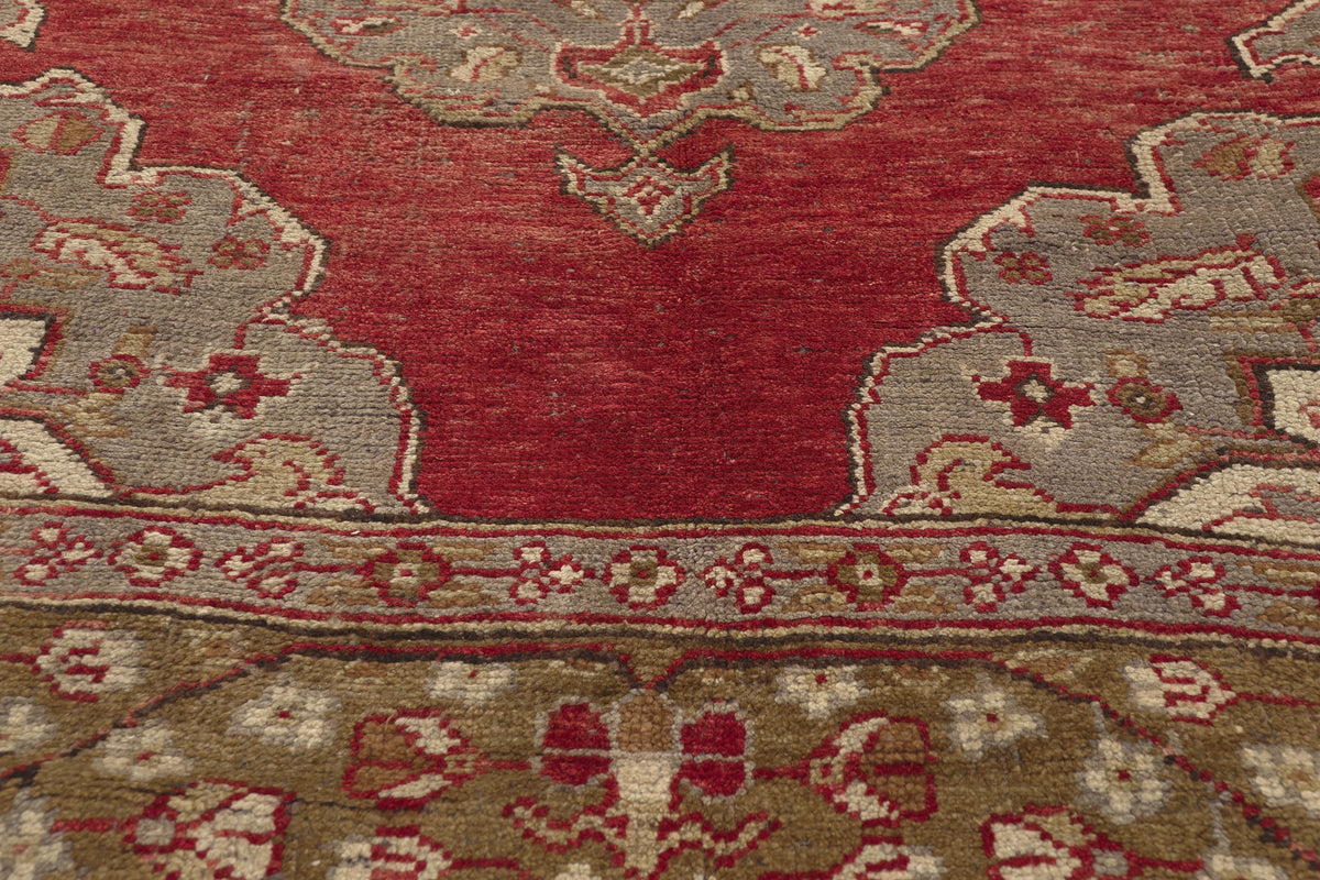 5 x 11 - Red Vintage Turkish Oushak Rug - 51800