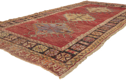 5 x 11 - Red Vintage Turkish Oushak Rug - 51801