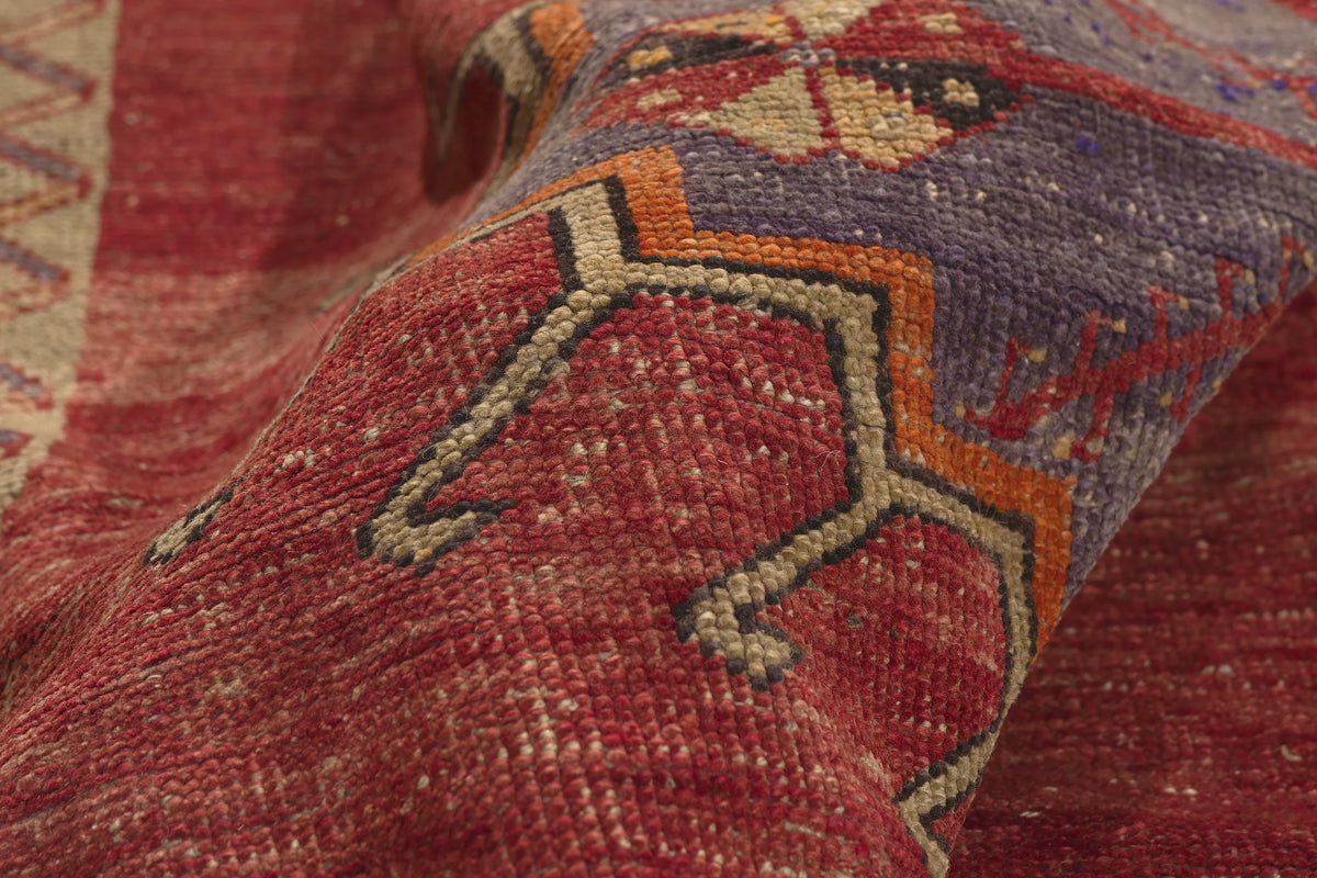 5 x 11 - Red Vintage Turkish Oushak Rug - 51801