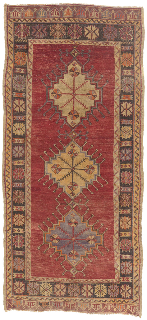 5 x 11 - Red Vintage Turkish Oushak Rug - 51801