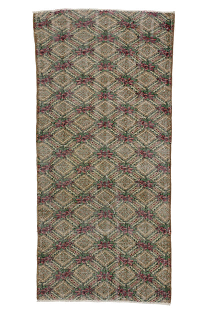3 x 6 - Brown Vintage Turkish Sivas Rug - 51921