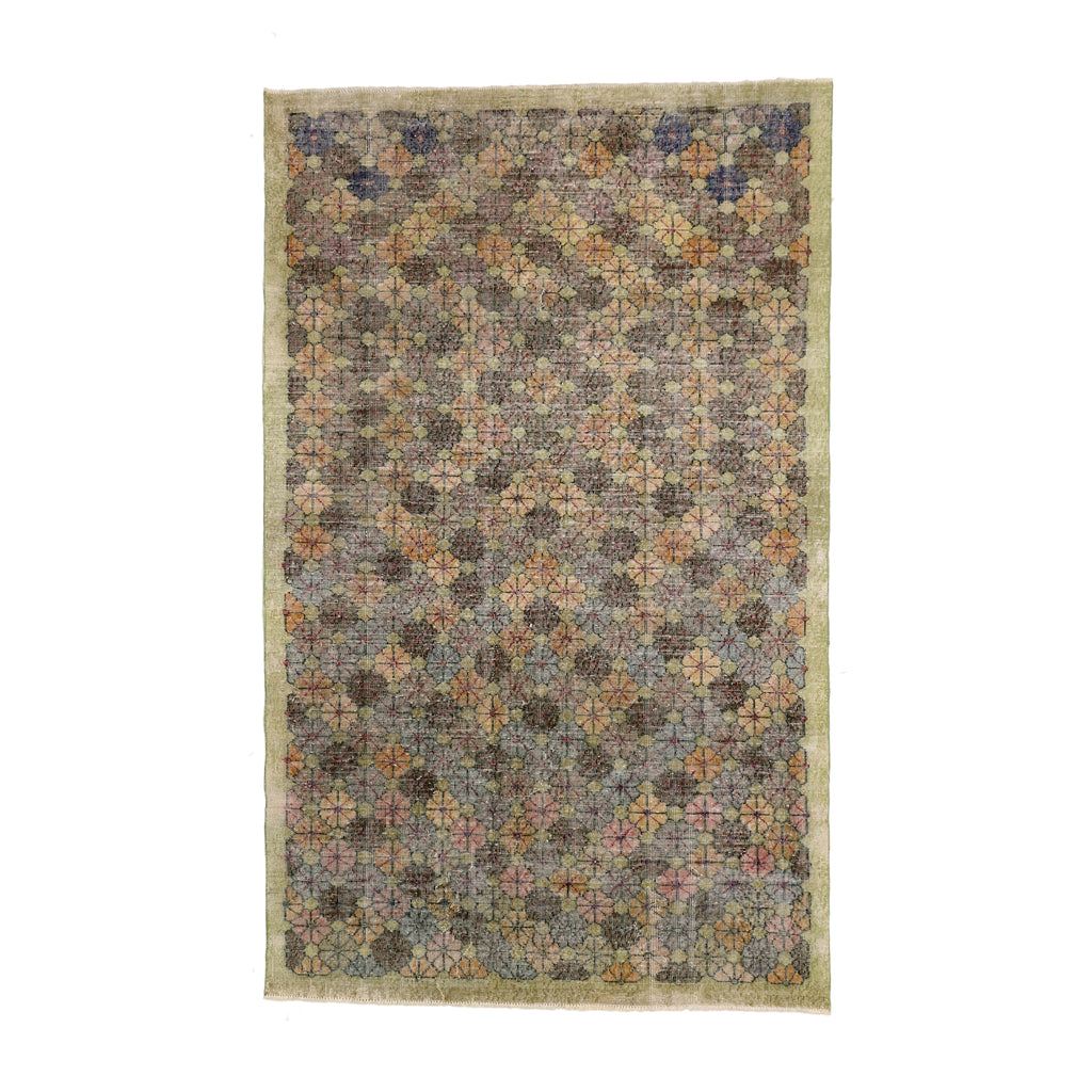 6 x 10 - Green Vintage Turkish Sivas Rug - 52023