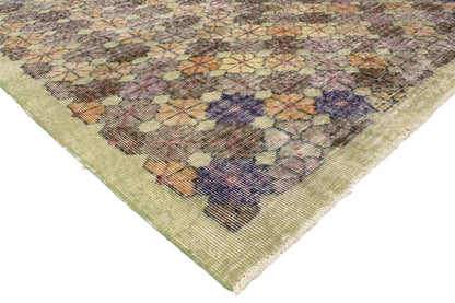 6 x 10 - Green Vintage Turkish Sivas Rug - 52023