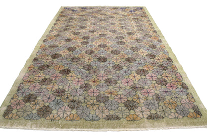 6 x 10 - Green Vintage Turkish Sivas Rug - 52023