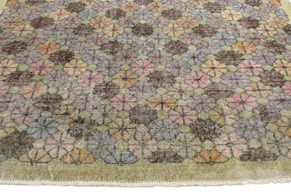 6 x 10 - Green Vintage Turkish Sivas Rug - 52023