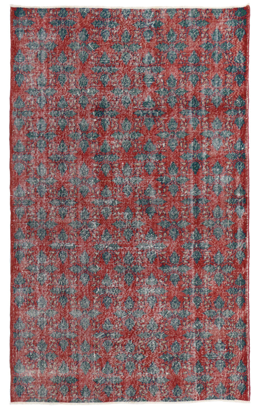 6 x 9 - Red Vintage Turkish Sivas Rug - 52030