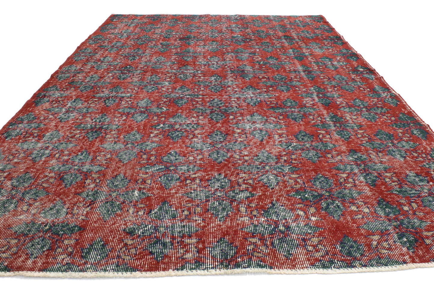 6 x 9 - Red Vintage Turkish Sivas Rug - 52030