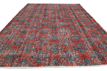 6 x 9 - Red Vintage Turkish Sivas Rug - 52030