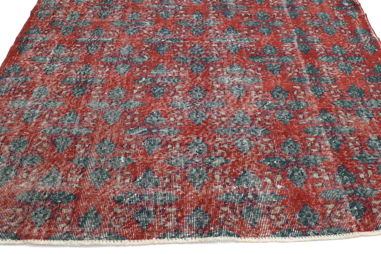 6 x 9 - Red Vintage Turkish Sivas Rug - 52030