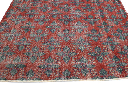 6 x 9 - Red Vintage Turkish Sivas Rug - 52030