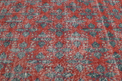 6 x 9 - Red Vintage Turkish Sivas Rug - 52030
