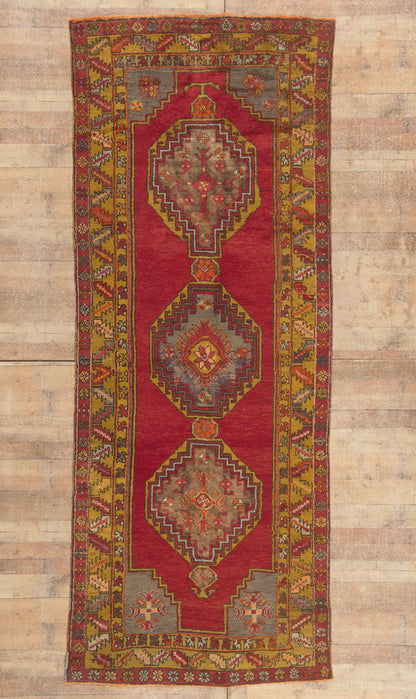 5 x 12 - Red Vintage Turkish Oushak Rug - 52057