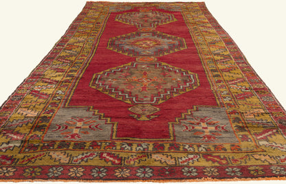 5 x 12 - Red Vintage Turkish Oushak Rug - 52057