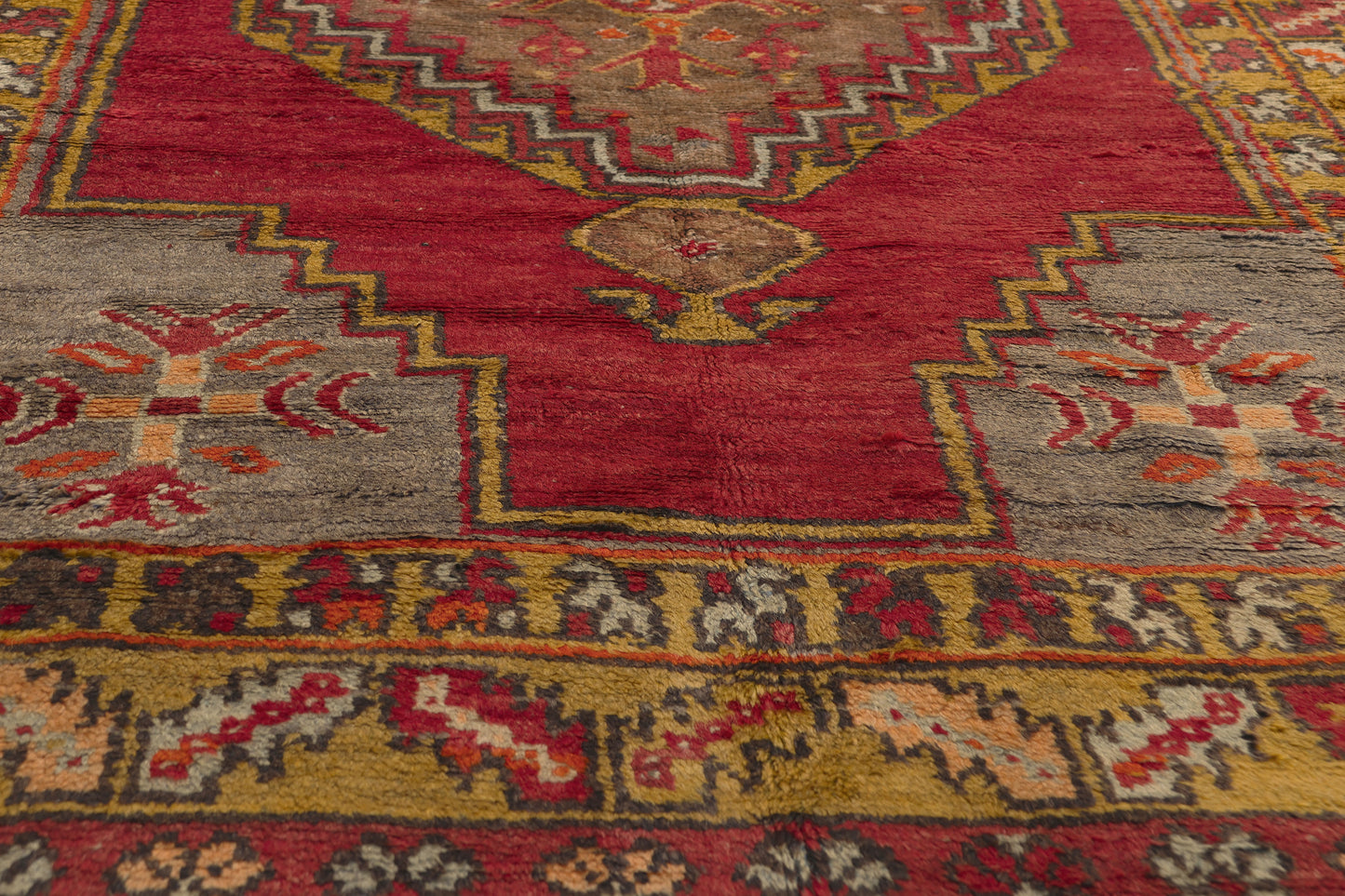 5 x 12 - Red Vintage Turkish Oushak Rug - 52057