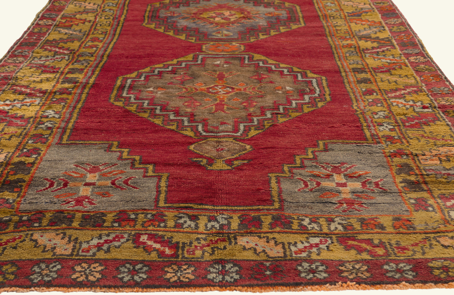 5 x 12 - Red Vintage Turkish Oushak Rug - 52057