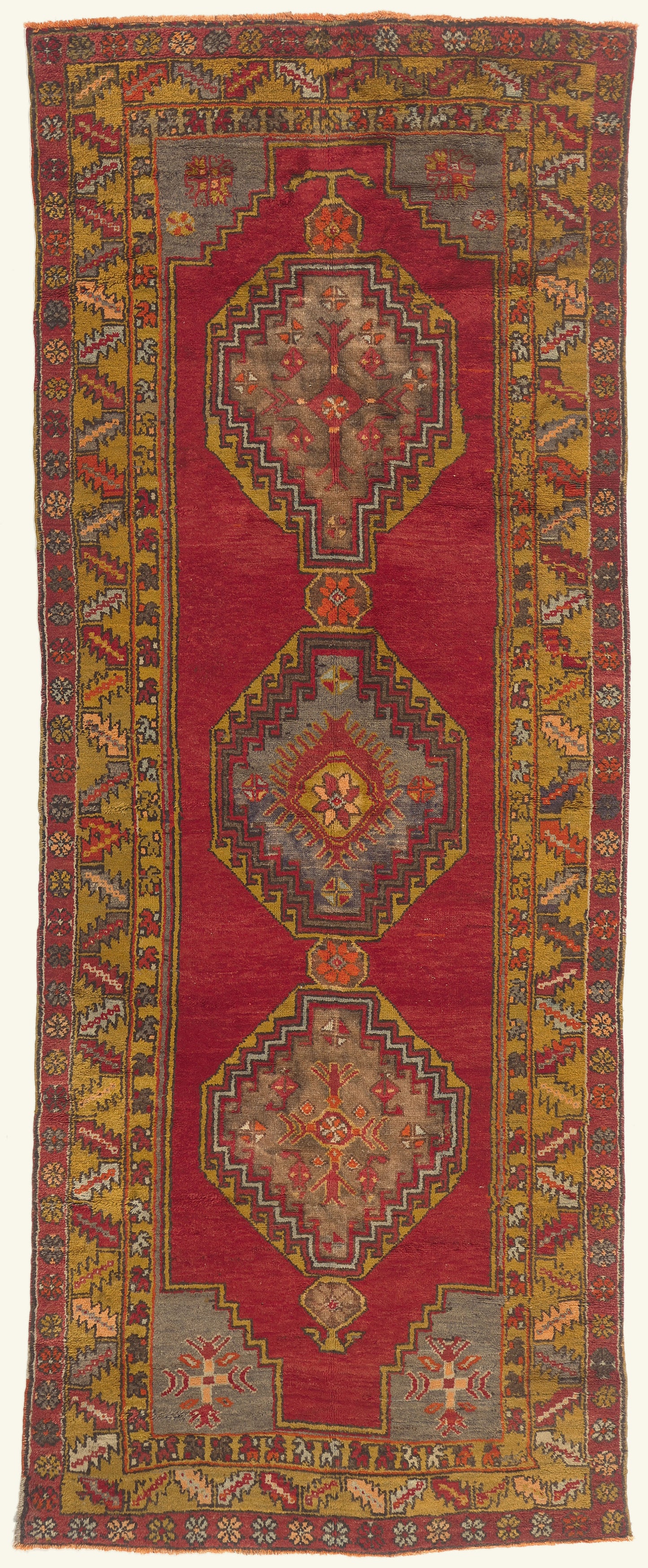 5 x 12 - Red Vintage Turkish Oushak Rug - 52057