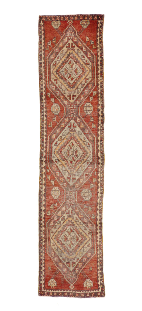 2 x 8 - Red Vintage Turkish Oushak Rug - 52087