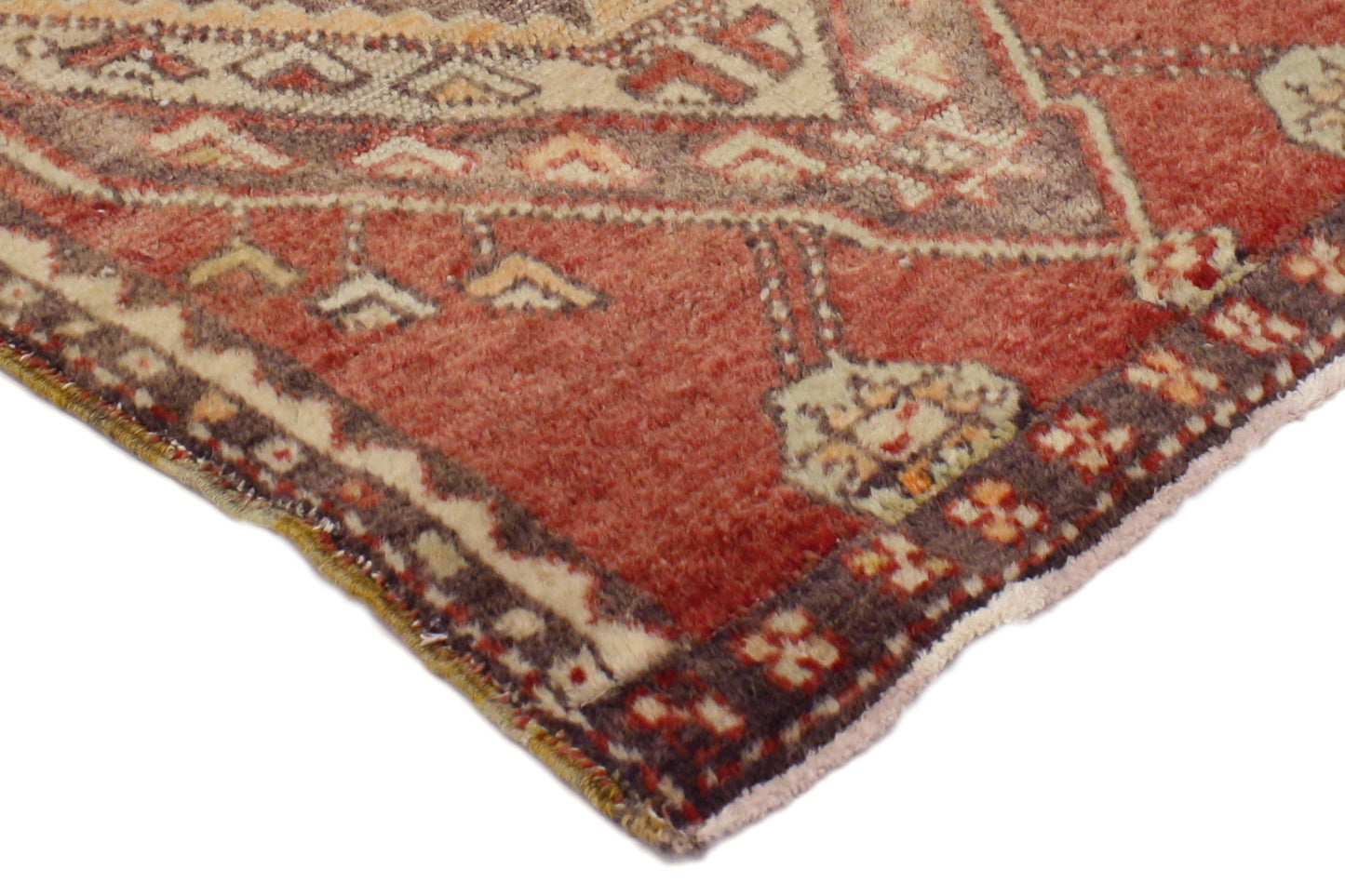 2 x 8 - Red Vintage Turkish Oushak Rug - 52087