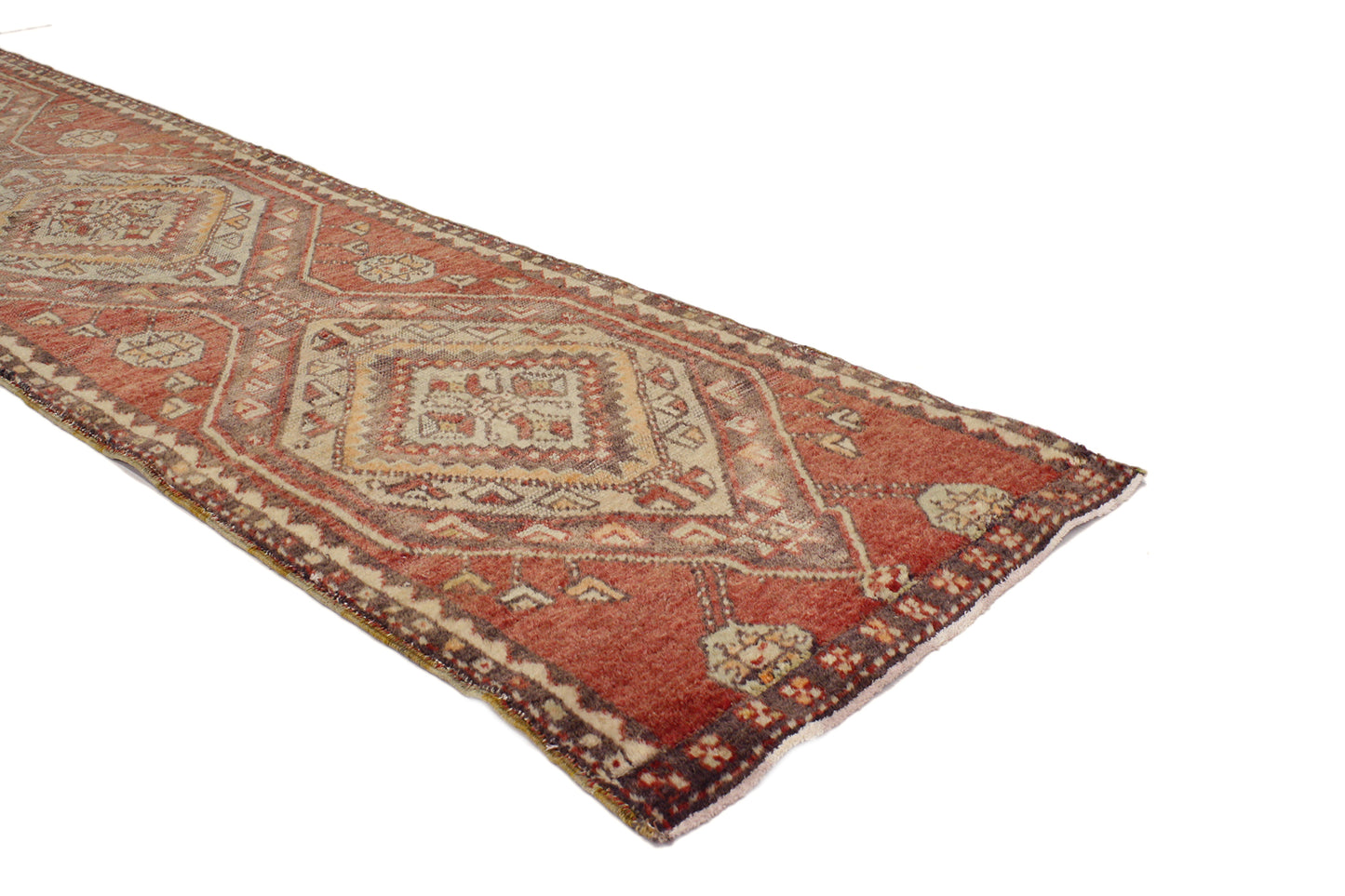 2 x 8 - Red Vintage Turkish Oushak Rug - 52087