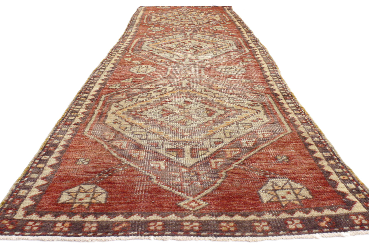 2 x 8 - Red Vintage Turkish Oushak Rug - 52087