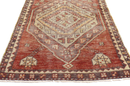2 x 8 - Red Vintage Turkish Oushak Rug - 52087