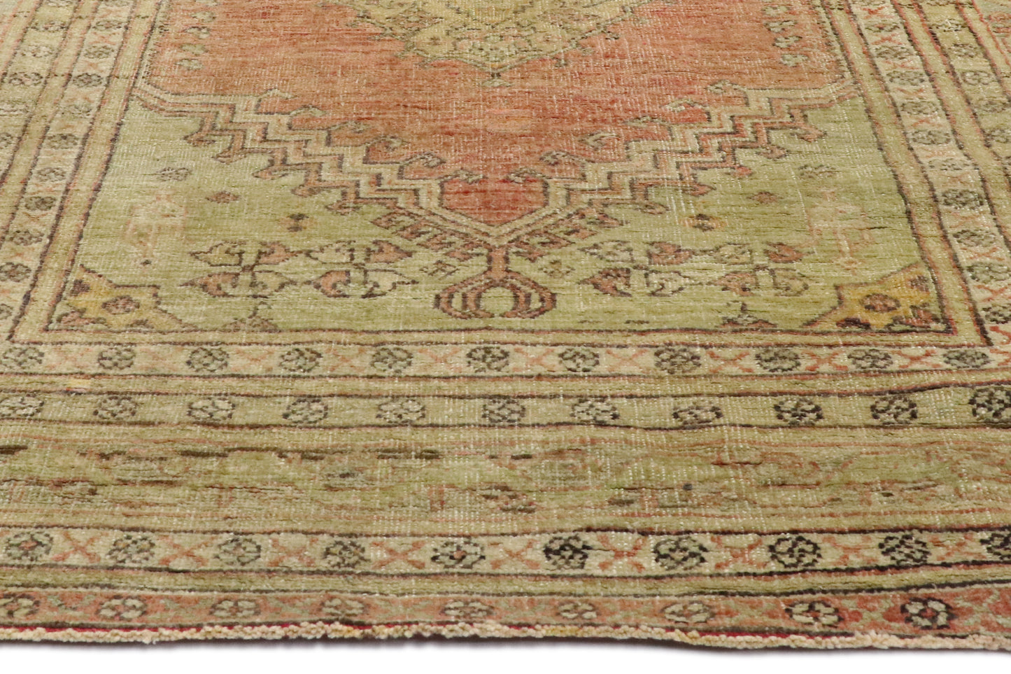 5 x 13 - Orange Vintage Turkish Oushak Rug - 52250