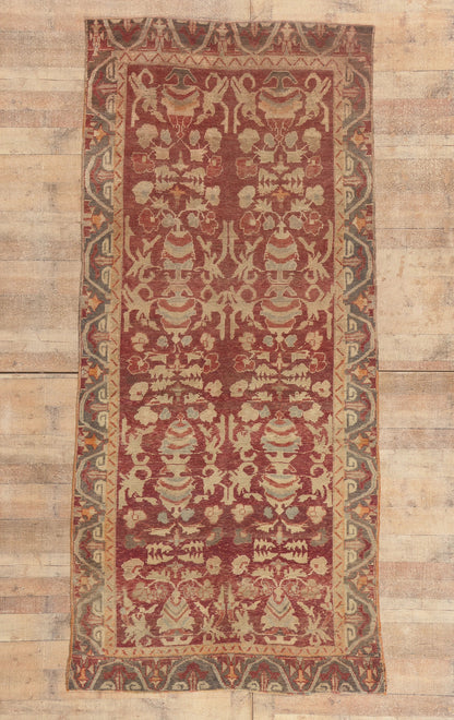 5 x 10 - Red Vintage Turkish Oushak Rug - 52253