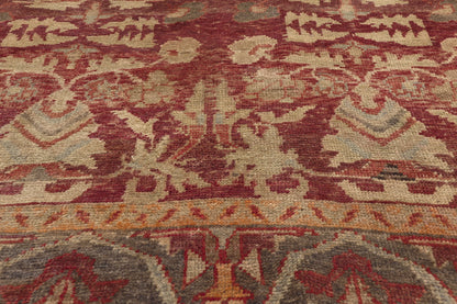 5 x 10 - Red Vintage Turkish Oushak Rug - 52253