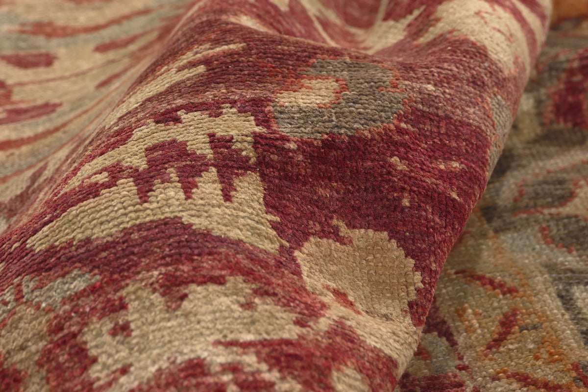 5 x 10 - Red Vintage Turkish Oushak Rug - 52253