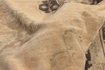 5 x 12 - Beige Vintage Turkish Oushak Rug - 52309