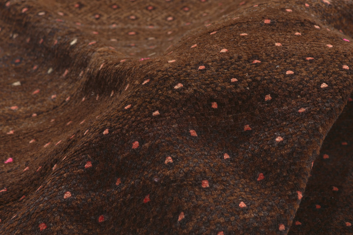 5 x 10 - Brown Vintage Turkish Oushak Rug - 52314
