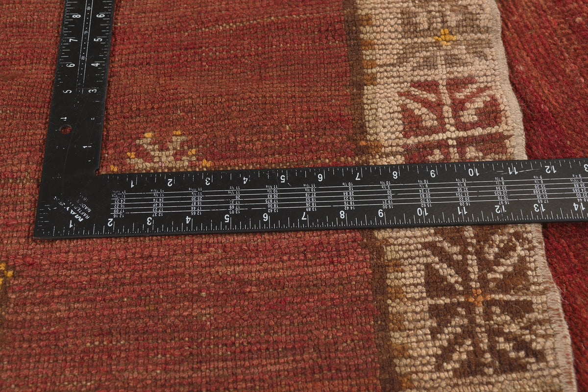 6 x 11 - Red Vintage Turkish Oushak Rug - 52316