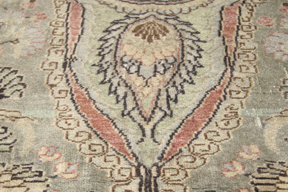4 x 7 - Gray Vintage Turkish Oushak Rug - 52332