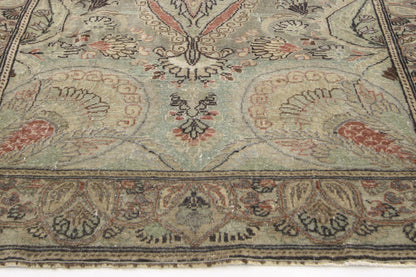 4 x 7 - Gray Vintage Turkish Oushak Rug - 52332