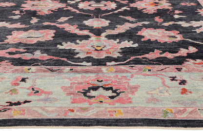 10 x 11 - Charcoal Dark Gray Turkish Oushak Rug - 52375