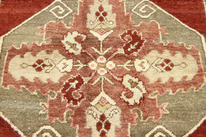 3 x 11 - Red Vintage Turkish Oushak Rug - 52402