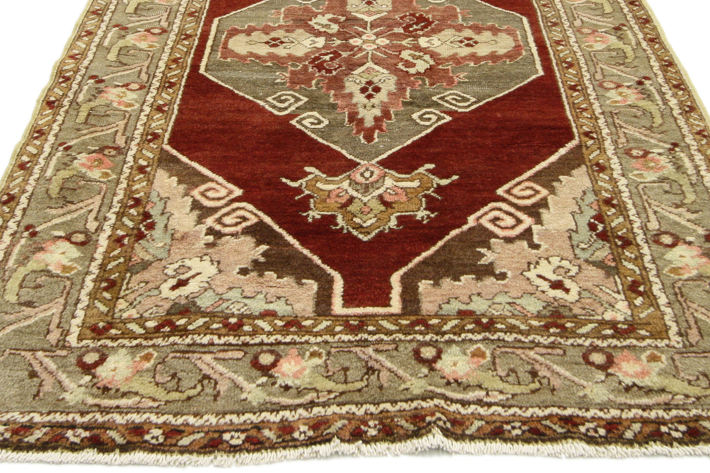 3 x 11 - Red Vintage Turkish Oushak Rug - 52402