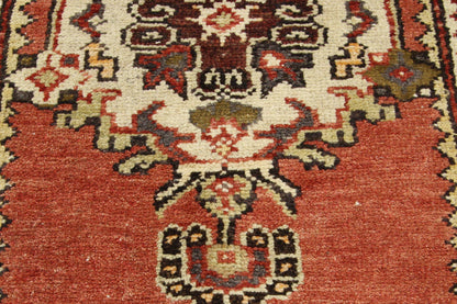3 x 10 - Red Vintage Turkish Oushak Rug - 52408