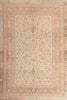 8 x 12 - Beige Antique Persian Isfahan Rug - 52435