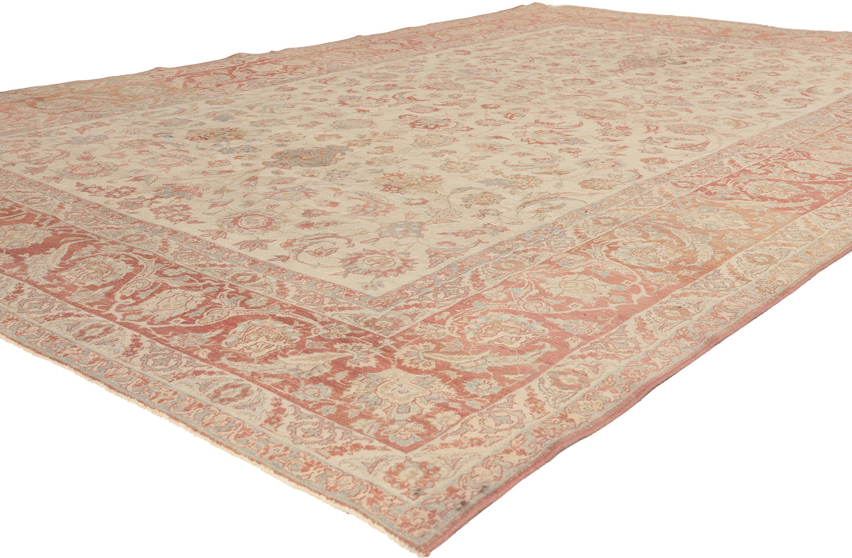 8 x 12 - Beige Antique Persian Isfahan Rug - 52435