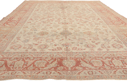 8 x 12 - Beige Antique Persian Isfahan Rug - 52435