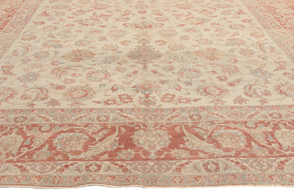 8 x 12 - Beige Antique Persian Isfahan Rug - 52435