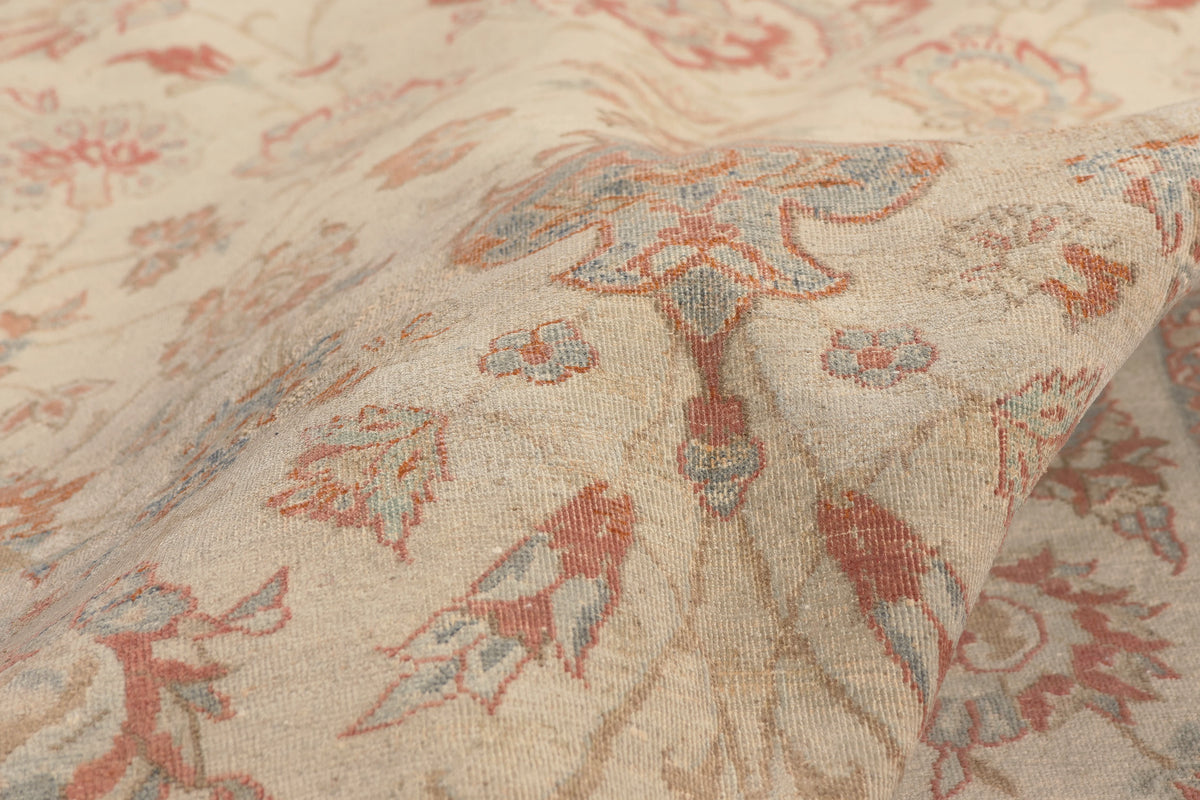 8 x 12 - Beige Antique Persian Isfahan Rug - 52435
