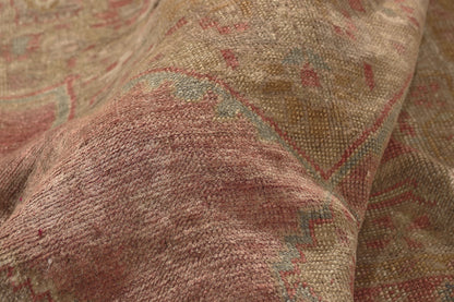 6 x 9 - Brown Vintage Turkish Oushak Rug - 52443