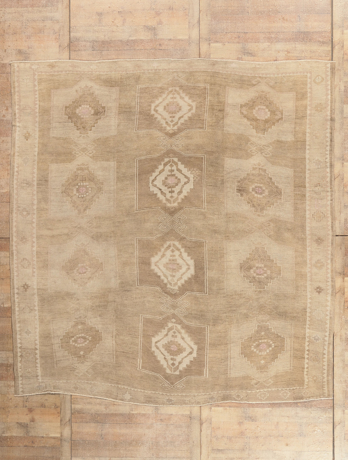 10 x 11 - Brown Vintage Turkish Kars Rug - 52456
