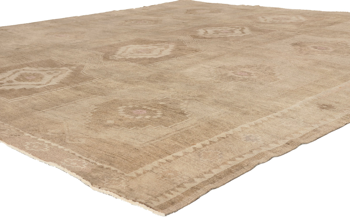 10 x 11 - Brown Vintage Turkish Kars Rug - 52456