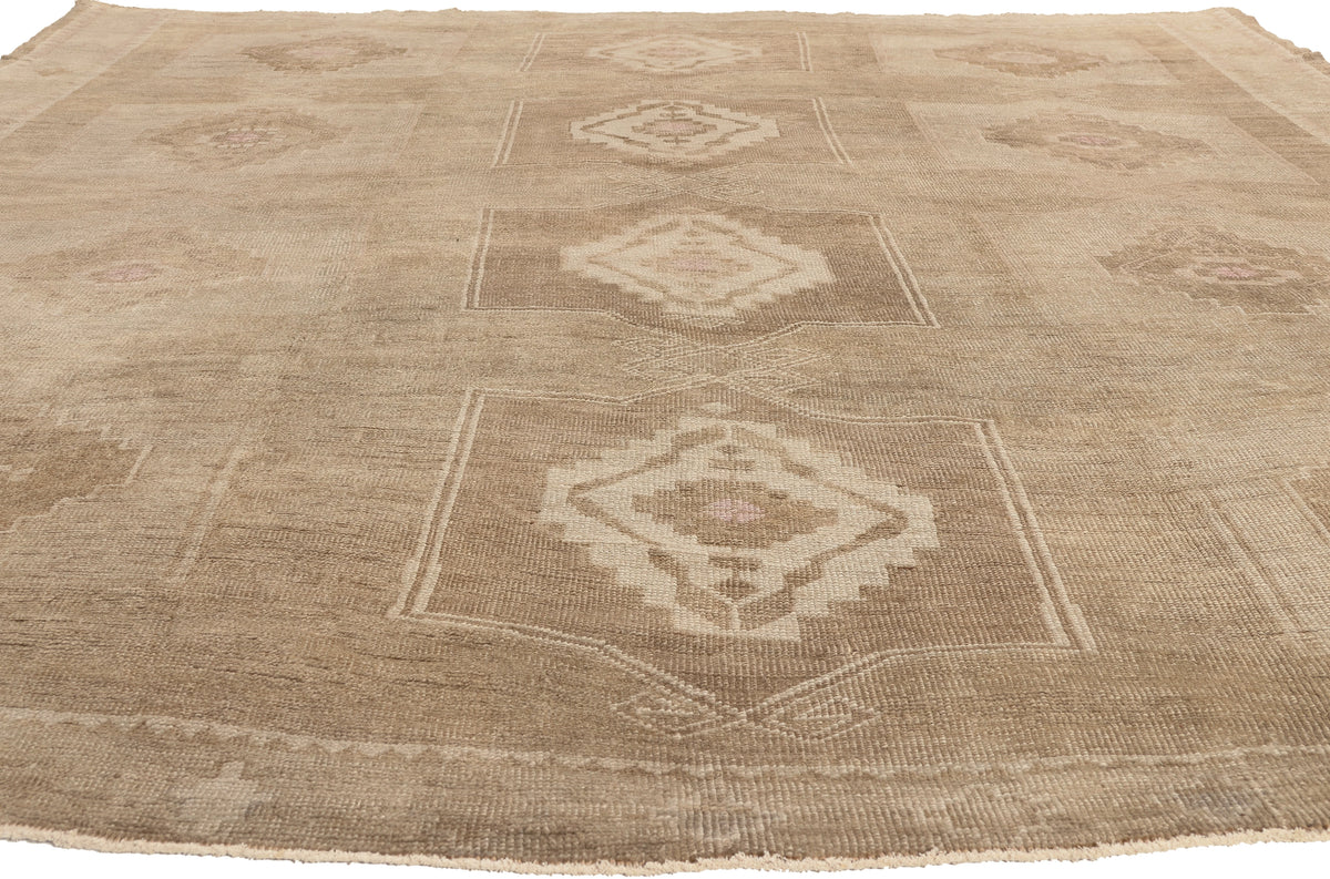 10 x 11 - Brown Vintage Turkish Kars Rug - 52456