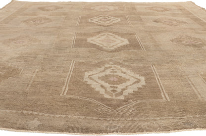 10 x 11 - Brown Vintage Turkish Kars Rug - 52456