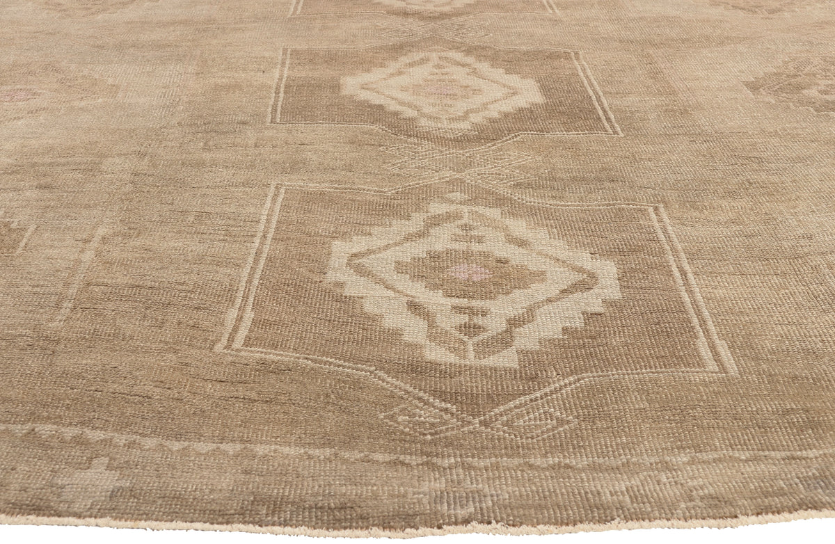 10 x 11 - Brown Vintage Turkish Kars Rug - 52456