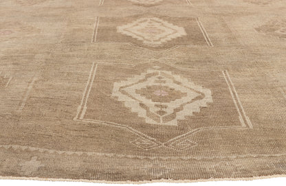 10 x 11 - Brown Vintage Turkish Kars Rug - 52456